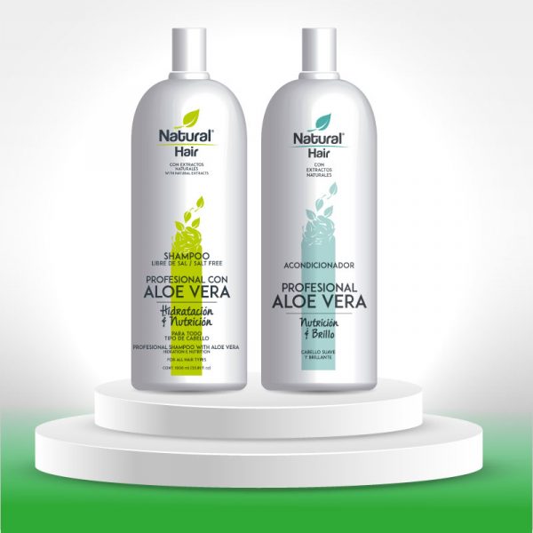 Naturals Hair Shampoo y Acondicionador profesional Aloe Vera